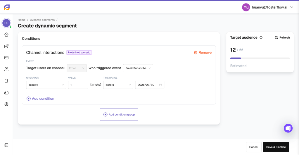 Channel interactions setup