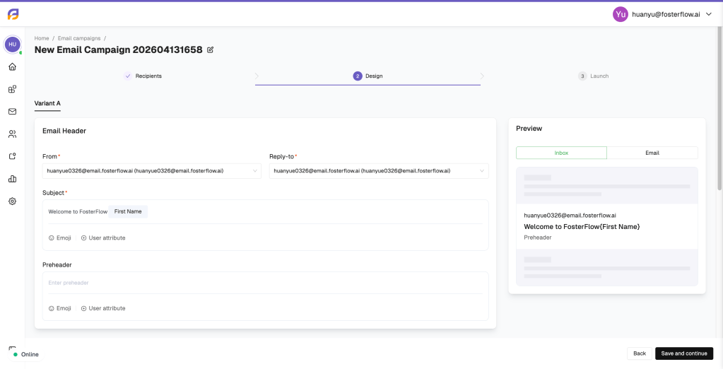 Email Header Setup