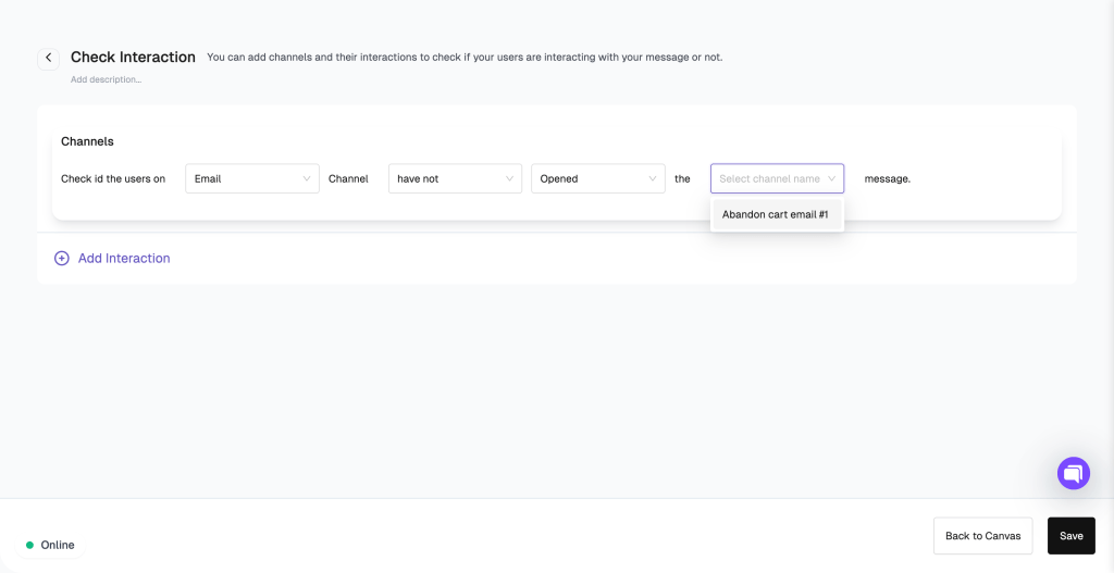 Check Interaction Step