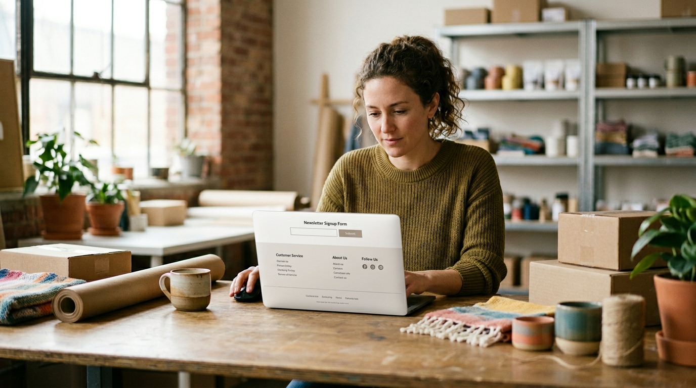 newsletter signup examples — 8 footer newsletter signup